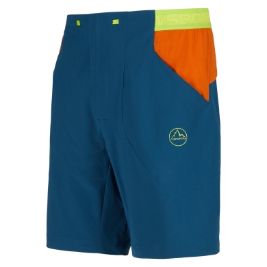 La Sportiva Spodenki Wędrówkowe Guard Short (elastyczny pas z sznurkiem) krótkie sturmblau/orange męskie